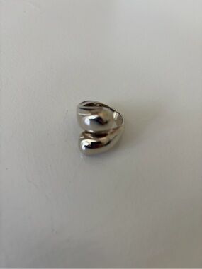 Agmes Synergy Ring Sterling Silver Sculptural Women's Ring Size 9